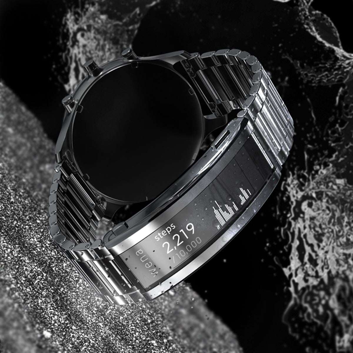 収納用品【美品】wena 3 metal Premium Black 時計