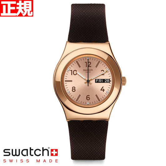 swatch スウォッチ 腕時計 メンズ レディース アイロニー ミディアム ブラウニー Irony Medium BROWNEE YLG701