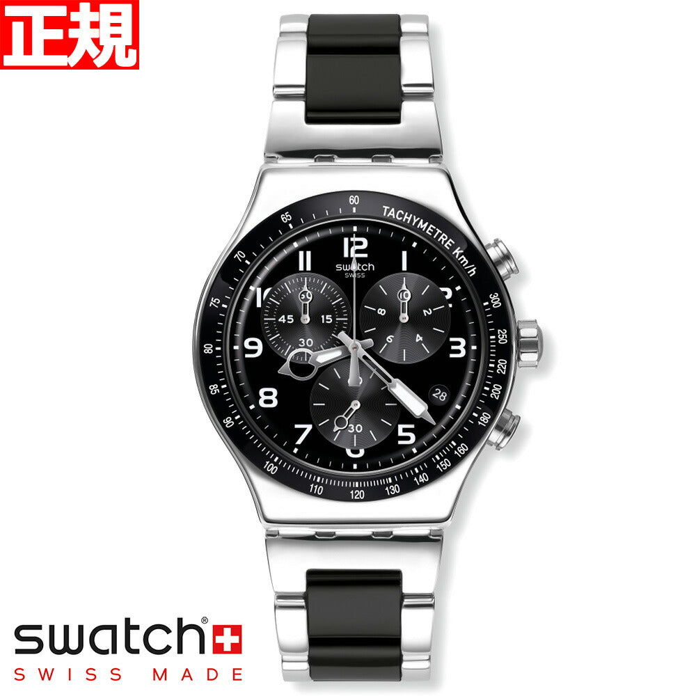 swatch スウォッチ 腕時計 メンズ レディース ニューアイロニー クロノ スピード・アップ New Irony Chrono SPEED UP クロノグラフ YVS441GC