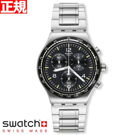 swatch スウォッチ 腕時計 メンズ ニューアイロニー クロノ ナイト・フライト New Irony Chrono NIGHT FLIGHT クロノグラフ YVS444GC