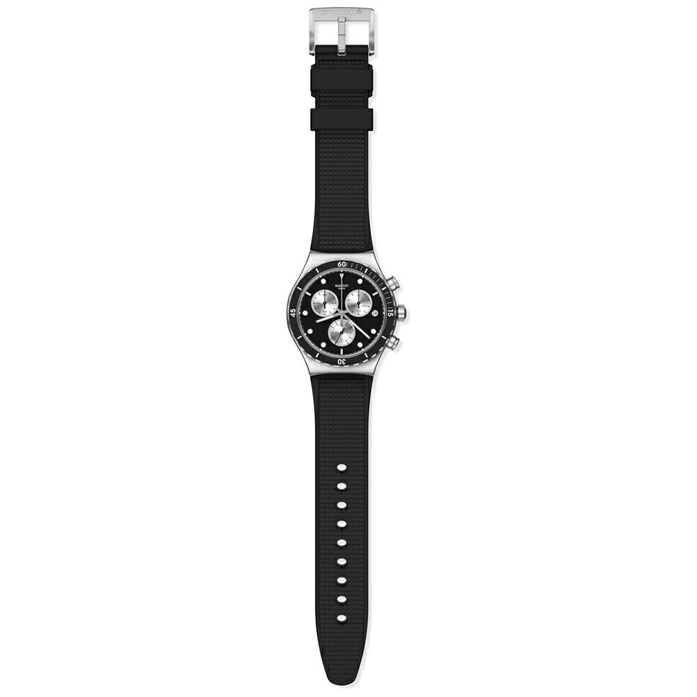 swatch スウォッチ 腕時計 メンズ レディース ニューアイロニー クロノ ダークアイロニー NEW IRONY CHRONO DARK IRONY YVS487
