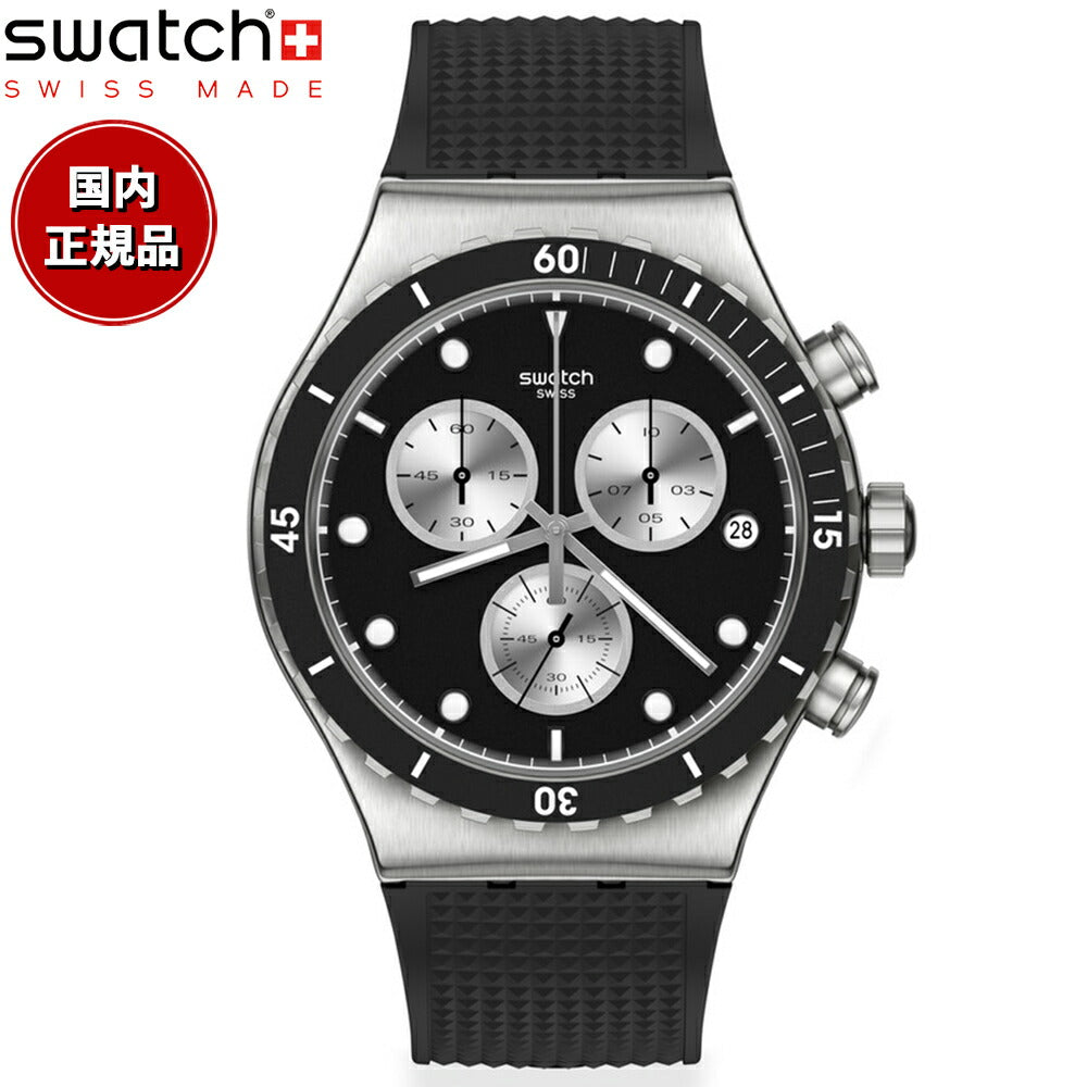 swatch スウォッチ 腕時計 メンズ レディース ニューアイロニー クロノ ダークアイロニー NEW IRONY CHRONO DARK IRONY YVS487